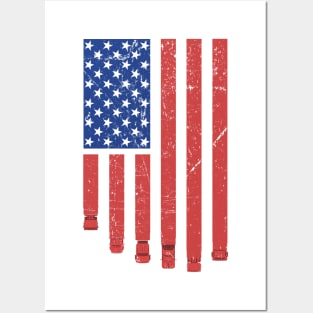 American Truck Driver USA Flag Posters and Art